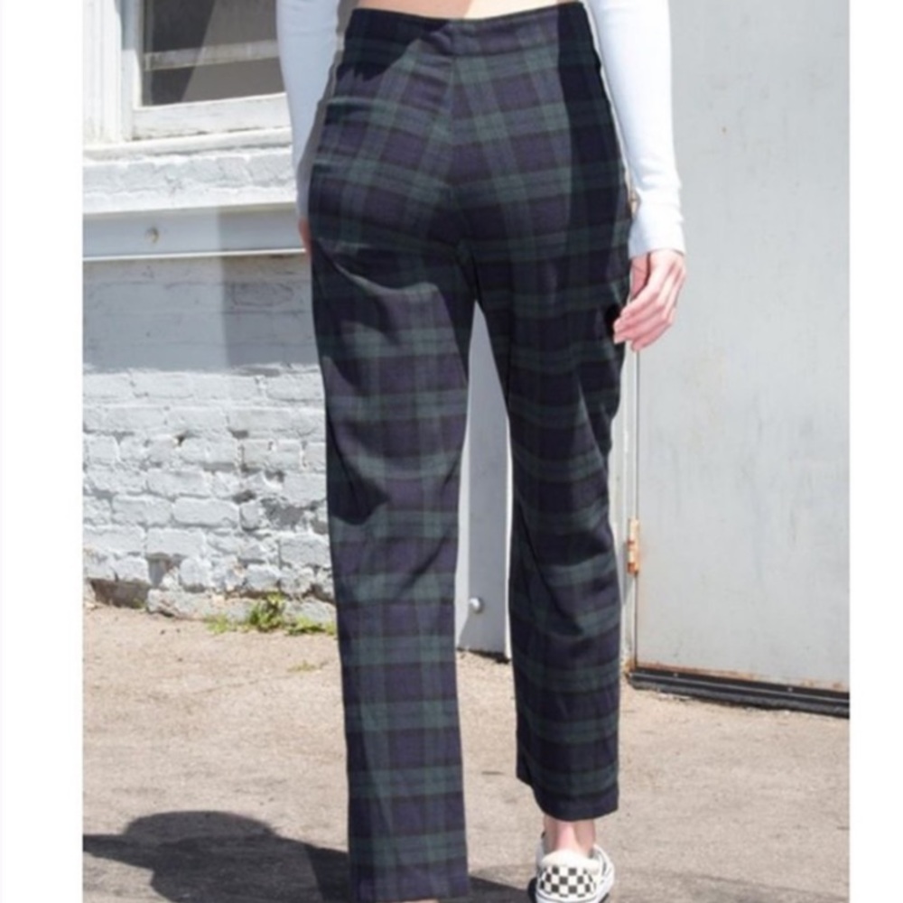 Brandy Melville Kim Plaid High Waisted Pants